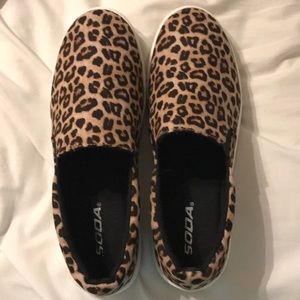 Soda cheetah print shoes